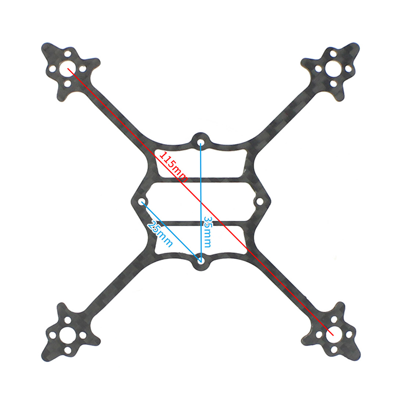 115mm Wheelbase Bottom Plate 3 - đánh giá và giá Drone Racing Gate